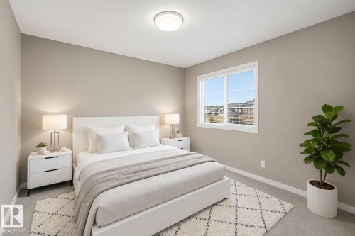 (virtually staged furniture) - 3528 Claxton Crescent Sw, Edmonton, AB - Indoor Photo Showing Bedroom