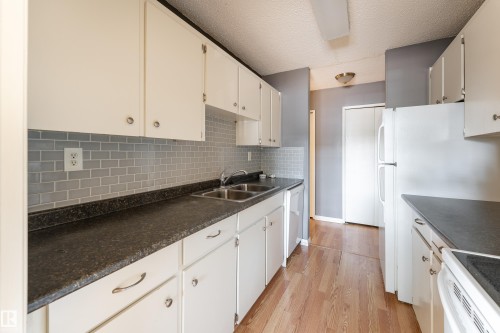 #2 10737 116 St Nw, Edmonton, AB - Indoor Photo Showing Kitchen With Double Sink