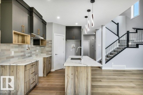 3813 104 Street Nw, Edmonton, AB - Indoor Photo Showing Kitchen With Upgraded Kitchen