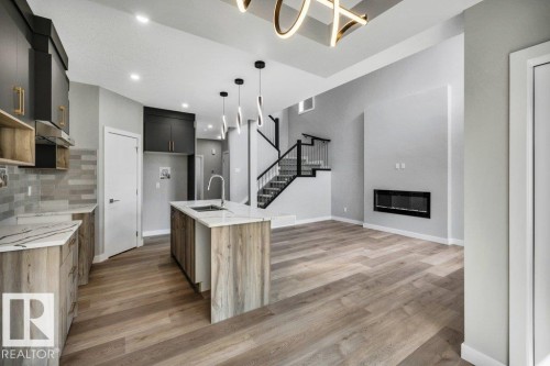 3813 104 Street Nw, Edmonton, AB - Indoor Photo Showing Kitchen With Upgraded Kitchen