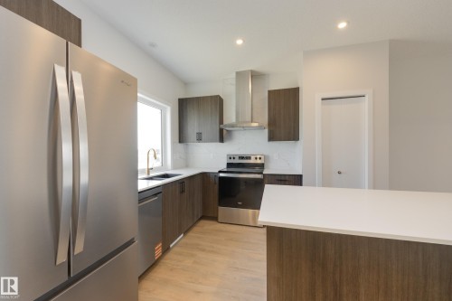 21011 25 Avenue Nw, Edmonton, AB - Indoor Photo Showing Kitchen With Stainless Steel Kitchen With Double Sink