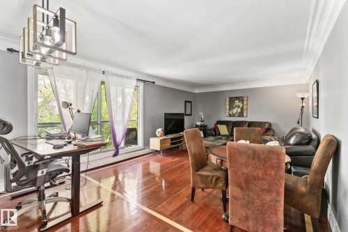 #405 10745 83 Av Nw, Edmonton, AB - Indoor Photo Showing Dining Room