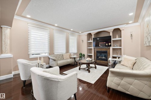 14148 134 Street Nw, Edmonton, AB - Indoor Photo Showing Living Room With Fireplace