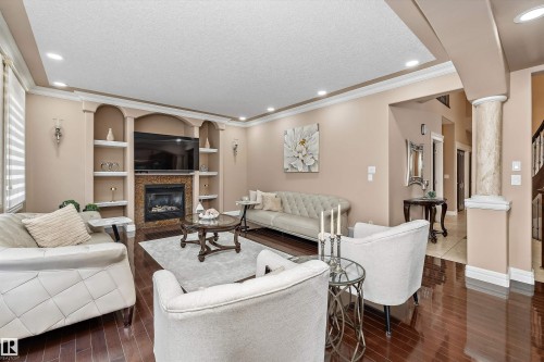 14148 134 Street Nw, Edmonton, AB - Indoor Photo Showing Living Room With Fireplace