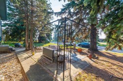 Outdoor patio area featuring a metal gazebo structure and a combination of concrete and brick paver flooring - 