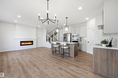 3024 Dixon Landing Sw, Edmonton, AB - Indoor With Fireplace