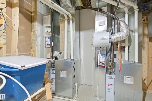 Utility room with heating unit - 3167 Cameron Heights Way Nw, Edmonton, AB - Indoor Photo Showing Basement