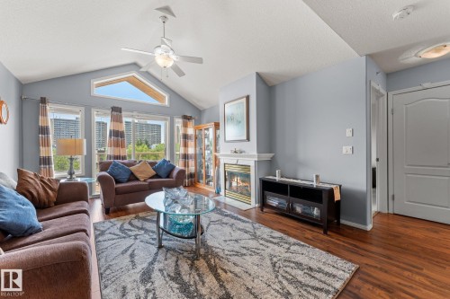 #306 6623 172 St Nw, Edmonton, AB - Indoor Photo Showing Living Room With Fireplace