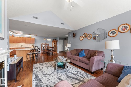 #306 6623 172 St Nw, Edmonton, AB - Indoor Photo Showing Living Room With Fireplace
