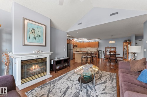 #306 6623 172 St Nw, Edmonton, AB - Indoor Photo Showing Living Room With Fireplace