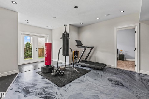 1421 Westerra Bay, Stony Plain, AB - Indoor Photo Showing Gym Room