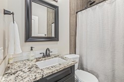 Main floor bathroom with walk in shower - 
