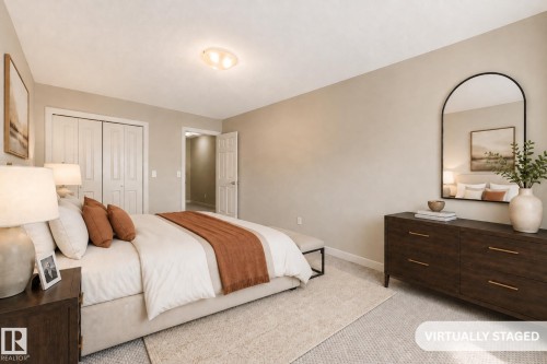 Photo has been virtually staged - #16 7293 South Terwillegar Dr Nw, Edmonton, AB - Indoor Photo Showing Bedroom