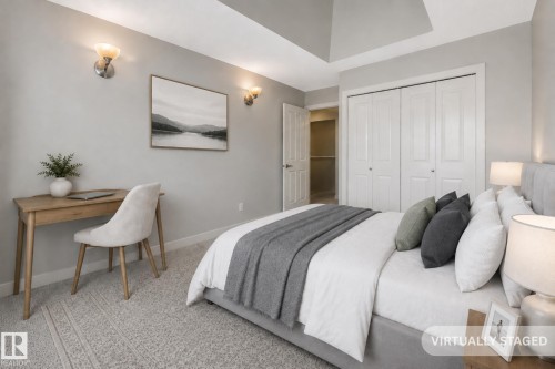 Photo has been virtually staged - #16 7293 South Terwillegar Dr Nw, Edmonton, AB - Indoor Photo Showing Bedroom
