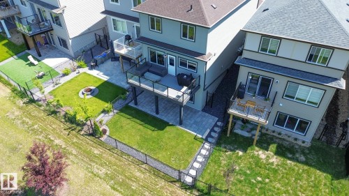 Multi-level exterior deck with glass panel railings - 5403 Lark Landing Nw, Edmonton, AB - Outdoor