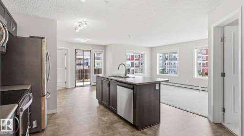 #229 1820 Rutherford Rd Sw, Edmonton, AB - Indoor Photo Showing Kitchen With Double Sink