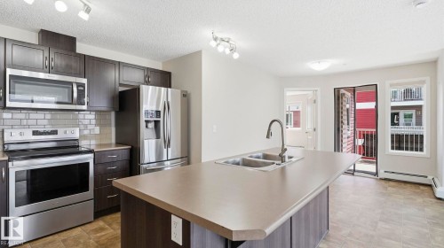 #229 1820 Rutherford Rd Sw, Edmonton, AB - Indoor Photo Showing Kitchen With Double Sink