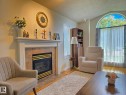 22 Dunfield Crescent, St. Albert, AB  - Indoor Photo Showing Living Room With Fireplace 
