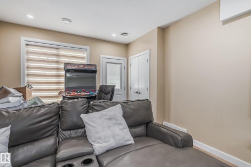 Recreational space featuring recessed lighting, light neutral wall paint, and white baseboards - 4104 8 Street Nw, Edmonton, AB - Indoor