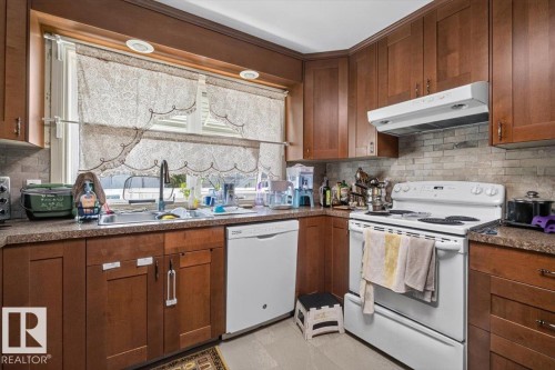 13411 101 Street Nw, Edmonton, AB - Indoor Photo Showing Kitchen With Double Sink