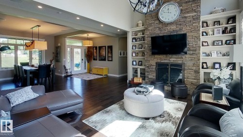 6663 15 Ave, Edson, AB - Indoor Photo Showing Living Room With Fireplace
