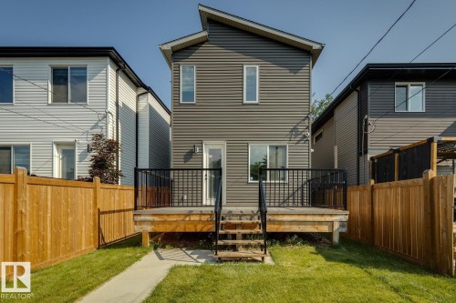 Contemporary two-story exterior with horizontal siding - 10531 67 Avenue Nw, Edmonton, AB - Outdoor With Deck Patio Veranda
