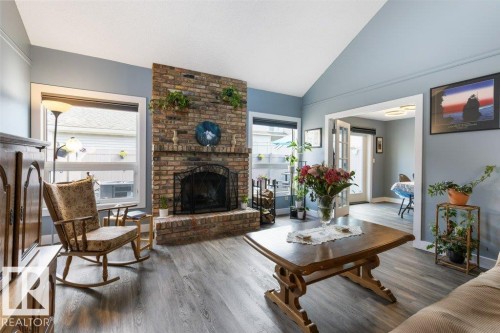 7 Whiteoaks Estates, St. Albert, AB - Indoor Photo Showing Living Room With Fireplace