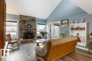 7 Whiteoaks Estates, St. Albert, AB  - Indoor Photo Showing Living Room With Fireplace 