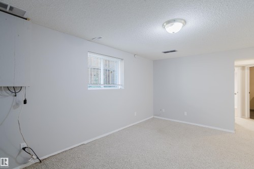 Spacious room featuring light-colored carpeting, white walls, and a ceiling-mounted light fixture - 337 Pearson Crescent Nw, Edmonton, AB - Indoor Photo Showing Other Room