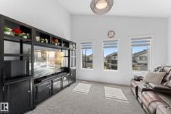 Integrated wall unit with open shelving and closed cabinetry - 