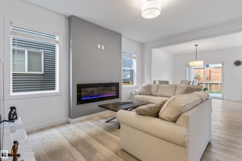 30 Riverhill Crescent, St. Albert, AB - Indoor Photo Showing Living Room With Fireplace
