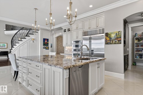 1413 Woodward Crescent Nw, Edmonton, AB - Indoor Photo Showing Kitchen With Upgraded Kitchen