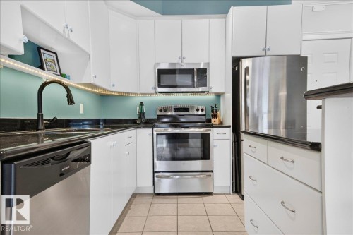 #306 10116 80 Av Nw, Edmonton, AB - Indoor Photo Showing Kitchen With Upgraded Kitchen