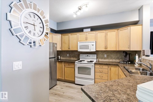 #103 45 Inglewood Dr, St. Albert, AB - Indoor Photo Showing Kitchen With Double Sink