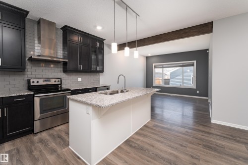 8811 223 Street Nw, Edmonton, AB - Indoor Photo Showing Kitchen With Double Sink With Upgraded Kitchen