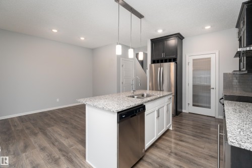 8811 223 Street Nw, Edmonton, AB - Indoor Photo Showing Kitchen With Double Sink With Upgraded Kitchen