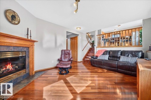 10 Westmews, Fort Saskatchewan, AB - Indoor Photo Showing Living Room With Fireplace