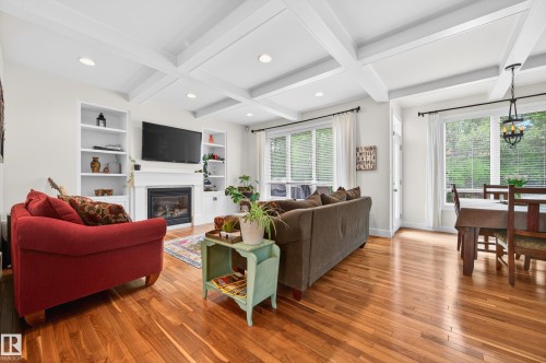 21147 48 Avenue, Edmonton, AB - Indoor Photo Showing Living Room With Fireplace