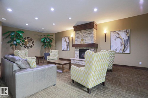 #703 10303 111 St Nw, Edmonton, AB - Indoor With Fireplace