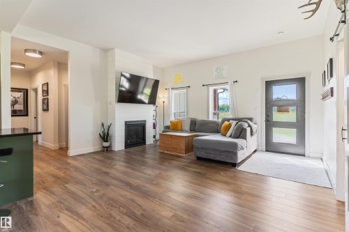 5406 Poplar Lane, Athabasca Town, AB - Indoor Photo Showing Living Room With Fireplace