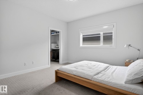 Light-toned wall finishes throughout - 1313 Hainstock Way Sw, Edmonton, AB - Indoor Photo Showing Bedroom