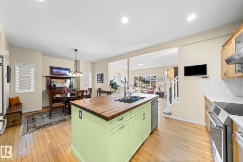 9923 89 Street, Edmonton, AB - Indoor Photo Showing Kitchen With Double Sink