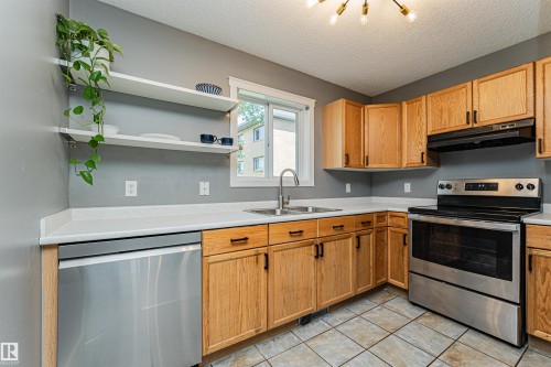 #134 10909 106 St Nw, Edmonton, AB - Indoor Photo Showing Kitchen With Double Sink