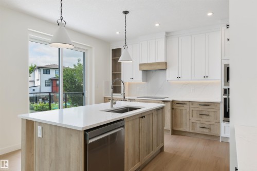 23 Lakevista, Beaumont, AB - Indoor Photo Showing Kitchen With Upgraded Kitchen