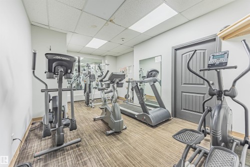 #1705 10150 117 St Nw, Edmonton, AB - Indoor Photo Showing Gym Room