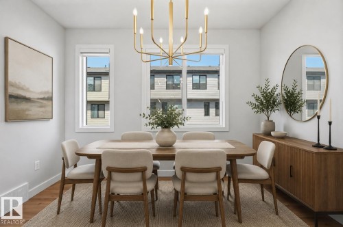 Virtually staged - #4 11910 35 Av Sw, Edmonton, AB - Indoor Photo Showing Dining Room