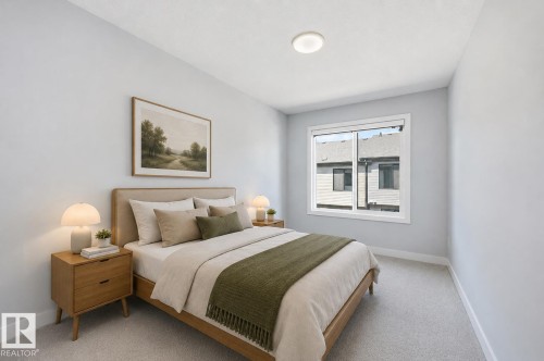 Virtually staged - #4 11910 35 Av Sw, Edmonton, AB - Indoor Photo Showing Bedroom