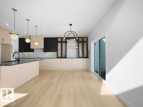 3327 Chernowski Way, Edmonton, AB - Indoor Photo Showing Kitchen With Upgraded Kitchen