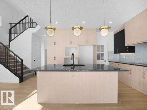 3327 Chernowski Way, Edmonton, AB - Indoor Photo Showing Kitchen With Upgraded Kitchen