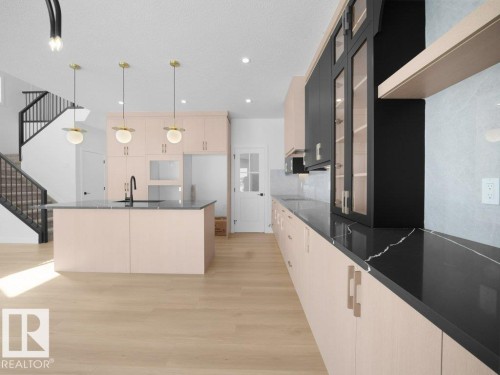 3327 Chernowski Way, Edmonton, AB - Indoor Photo Showing Kitchen With Upgraded Kitchen